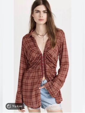 Free People Catalina Remade shirt size XS